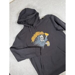 Vans Mens Hoodie Large Black Graphic Skull Cold Ones Vintage Y2K Skate Street
